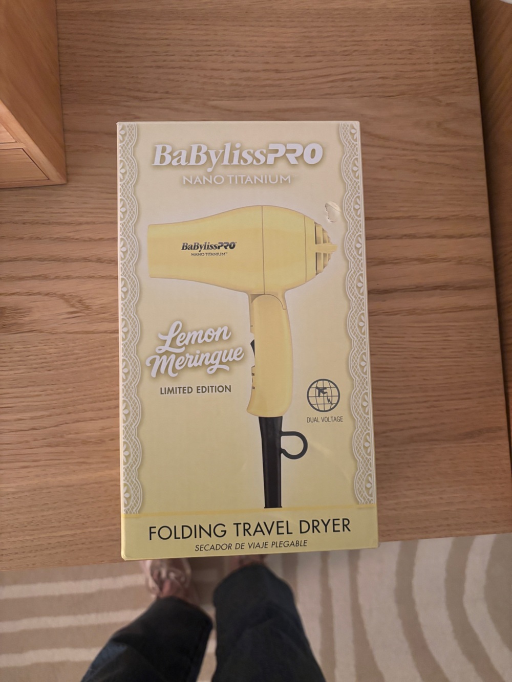 BaByliss Travel Hair Tool Box in Pale Yellow